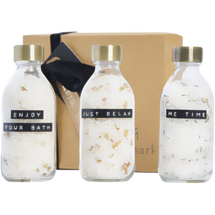 Wellmark Just Relax 3-osainen 200 ml:n kylpysuolalahjasetti