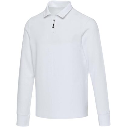 Apollo pitkähihainen poolopaita puolipitkällä vetoketjulla, unisex, 245 g/m²